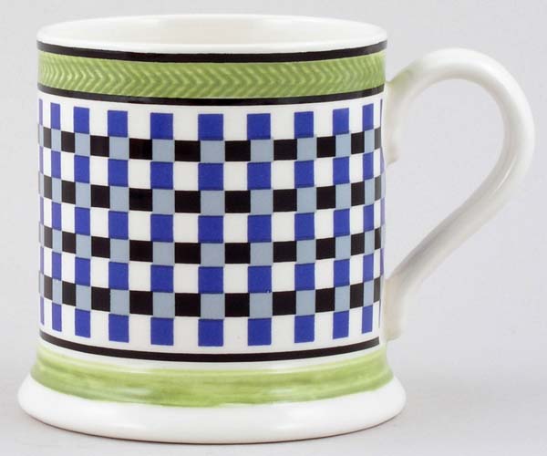 Mug Blue Chequer